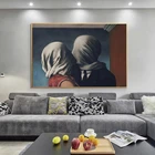 Картины на холсте Rene Magritte The Lover, постеры и принты с сюрреализмом, известные настенные картины для гостиной, украшение для дома