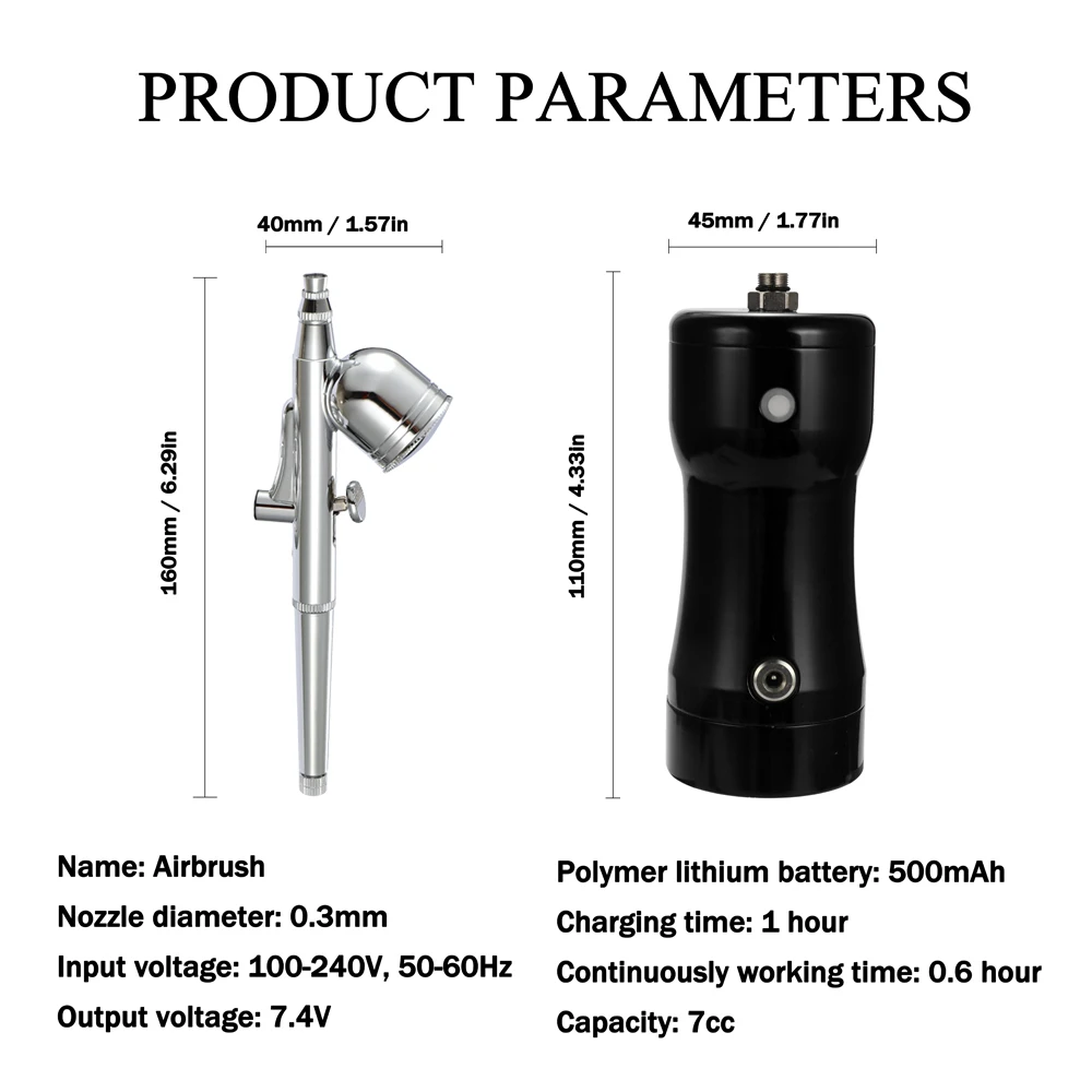 

Portable Spray Pump Pen Nail Tool Air Compressor Set for Art Painting Craft Cake Spray Model Nail Art Beautiful Airbrush Kits