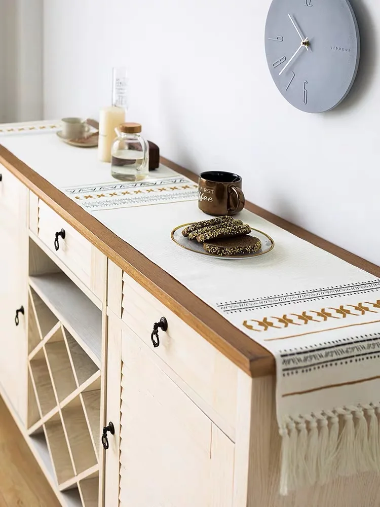 Настольная дорожка хлопок и лен Цветок Простой стиль скатерти комод шарфы кухня