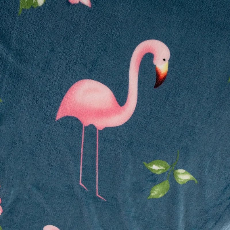 Брендовое флисовое покрывало для кровати с принтом Фламинго высокой плотности