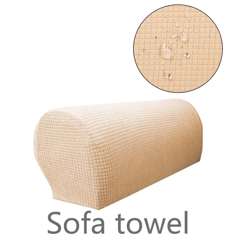 2pcs/Set Plaid Sofa Armrest Towel Chair Furniture Protector Polar Fleece Cover Waterproof Thickened Removable Slipcover | Дом и сад