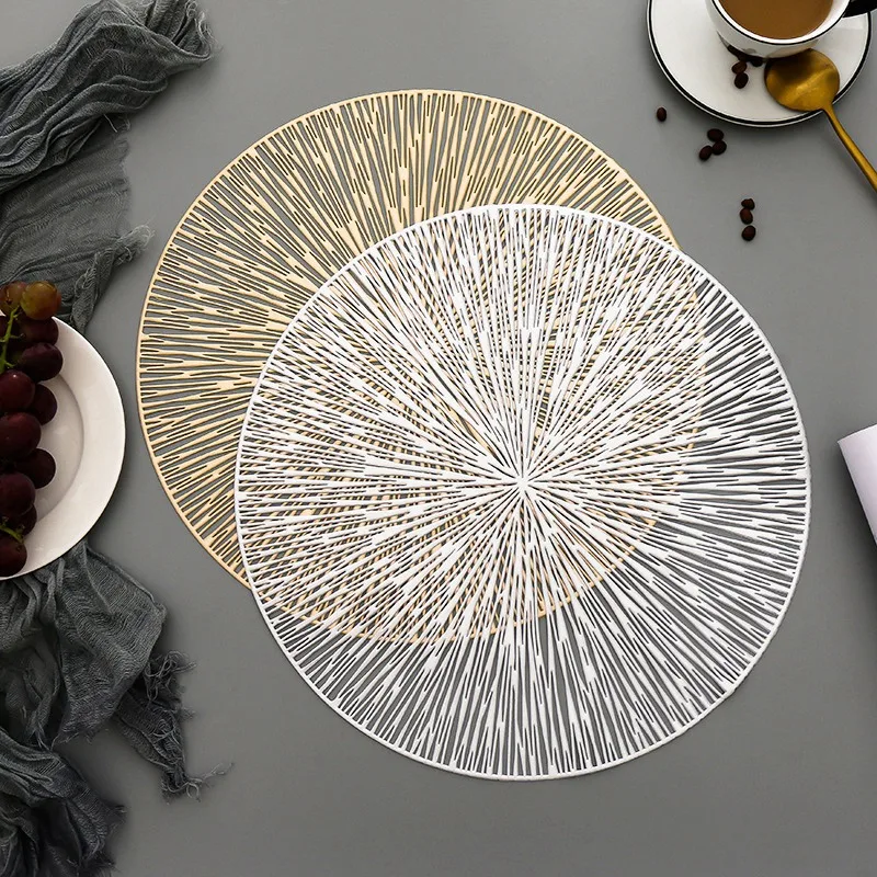 

PVC Hollow Insulation Coaster Pads Table Bowl Mats Home Decor Heat Resistant Placemat for Dining Table