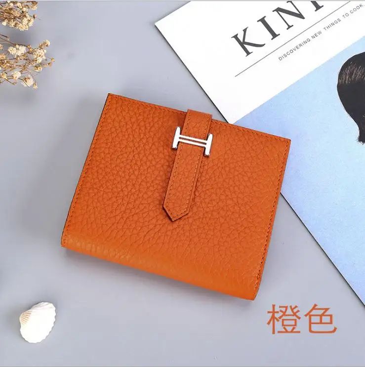 

Brand Designer Top Quality Leather Wallet for Women Belt Style Short Credit Cards Holder Bag Women's Purse with Zipper Pocket