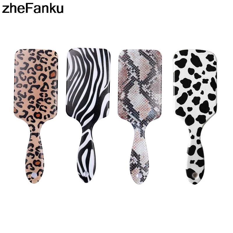 1 шт. расческа для волос со змеиной коровой узор зебры леопарда с воздушной