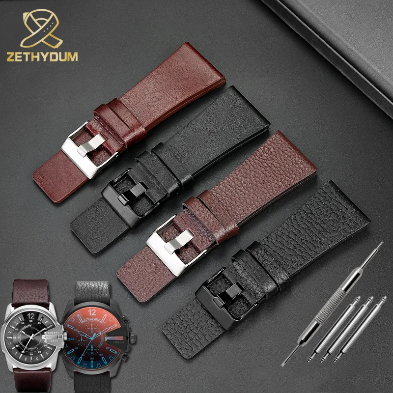 Ремешки для наручных часов из натуральной телячьей кожи Diesel DZ4344 4323 1657 мужские 26