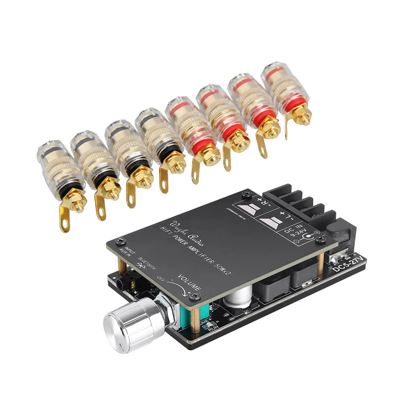 2 комплекта аксессуаров: 1 комплект 4 мм усилитель клемма динамика и Bluetooth 5 0