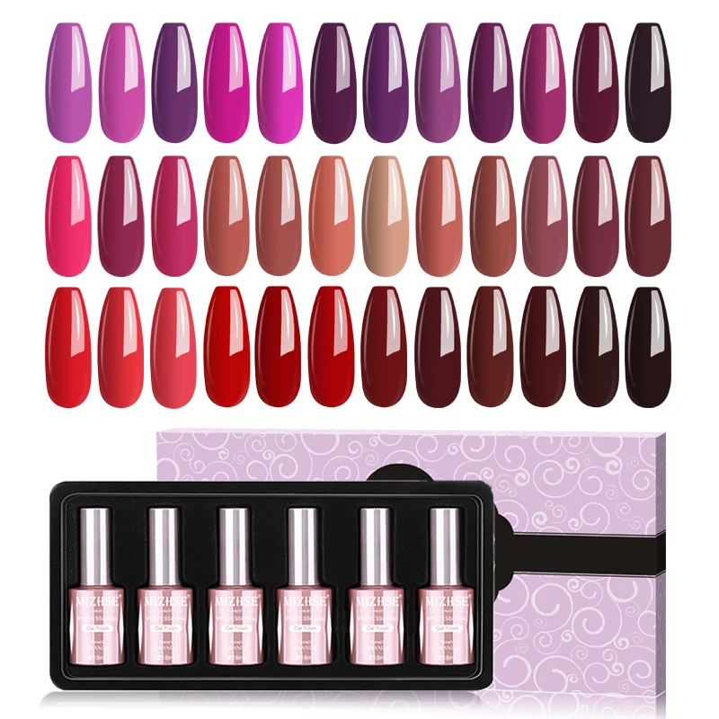 MIZHSE набор гель-лаков UV Vernis Полупостоянный Гель-лак для ногтей отмачиваемый