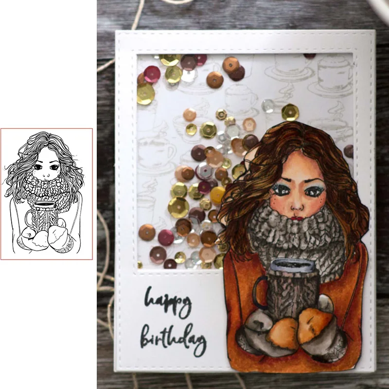 Прозрачные штампы для девочек скрапбукинга создание карт силиконовые рукоделия