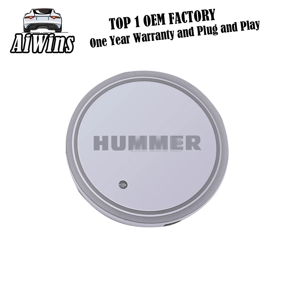 Aiwins автомобильный светящийся коврик для посуды для Hummer H3 H2 H1 автомобильный светящийся Логотип Аксессуары Atmospherelight