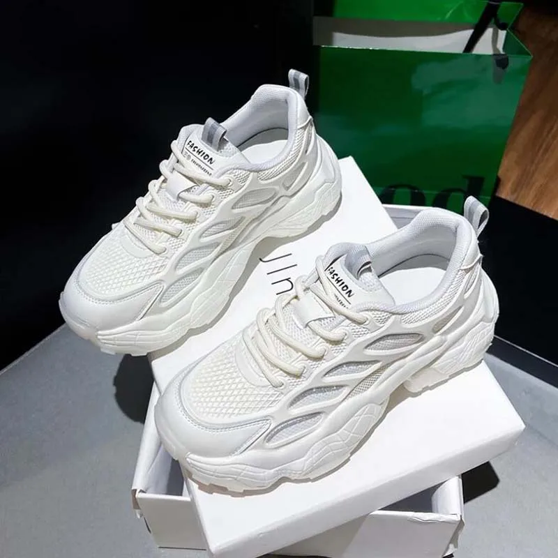

2021 Sneakers Women Shoes 2021 New Fashion Thick Bottom Breathable Sport Platform Sneakers Women Chunky Shoes Zapatillas Mujer