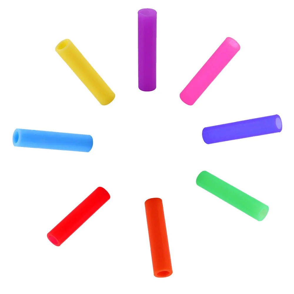 1 Set of 8 Silicon Tips Cover Food Grade for 6mm Stainless Steel Straws Colors High Quality straw Accessories L*5 | Дом и сад