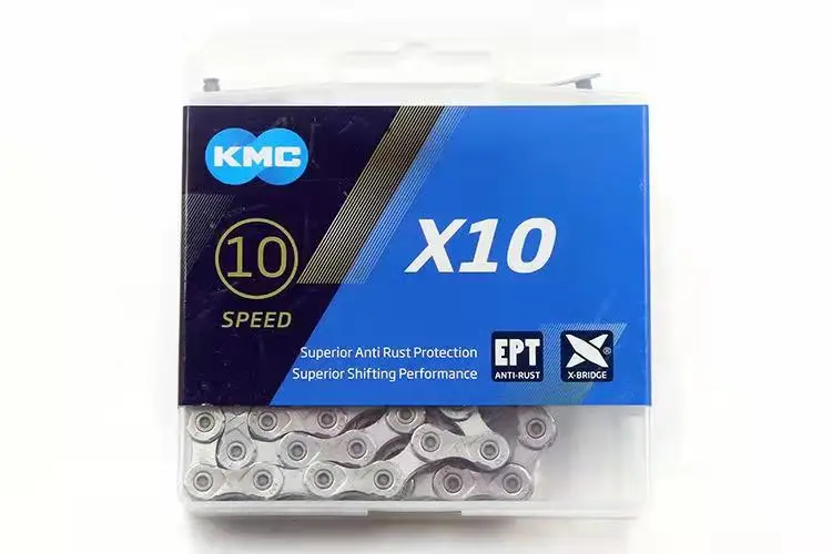 

Kmc x10 mtb 116l road bike chain 10 speed chain magic link with original box