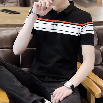 

Summer men's business casual short sleeve t-shirt 2858