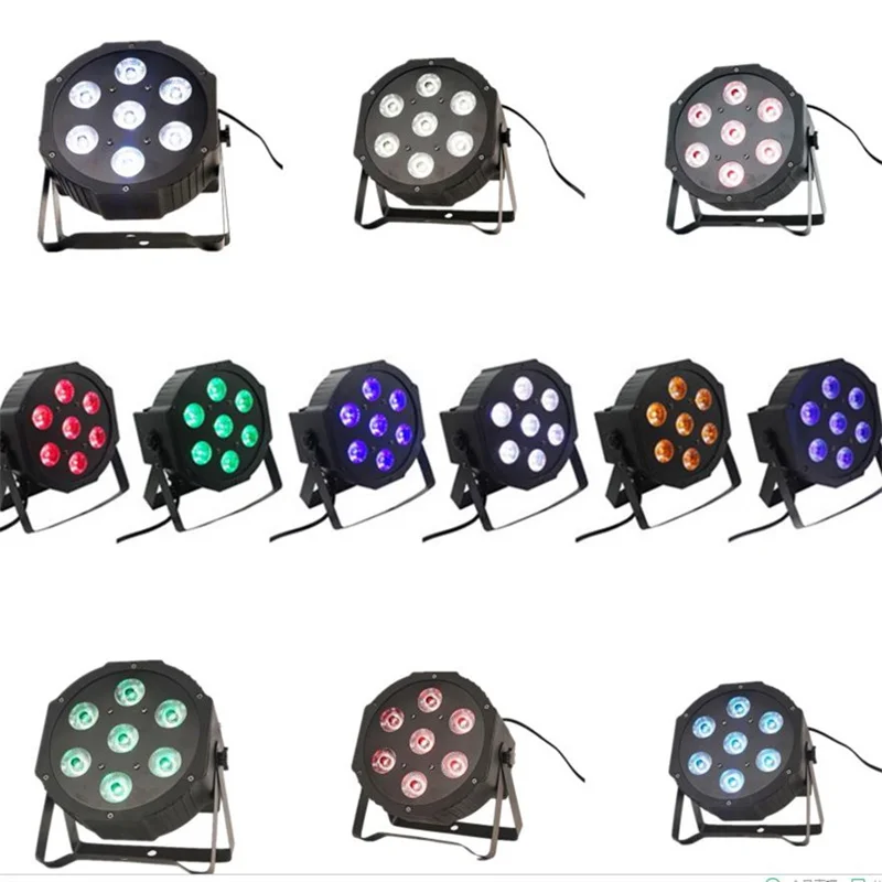 Светодиодный светильник DMX512 7x12 Вт 4 в 1 плоский с дистанционным управлением |