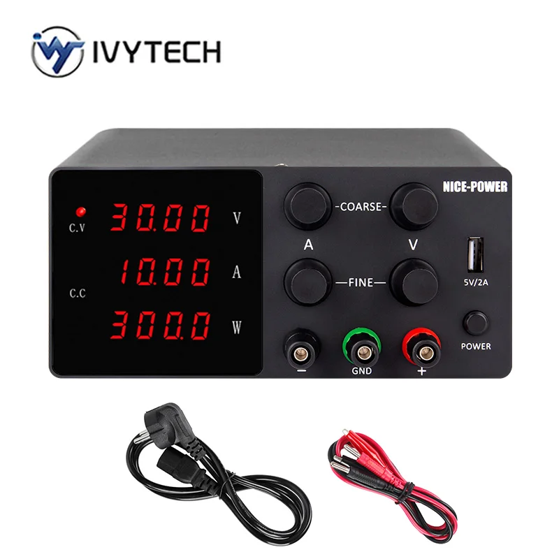 

USB Adjustable Laboratory 30V 10A DC Switching Lab Power Supply 4 Digits Source For Phone USB interface 5V 2A 120V 3A 60V 5A
