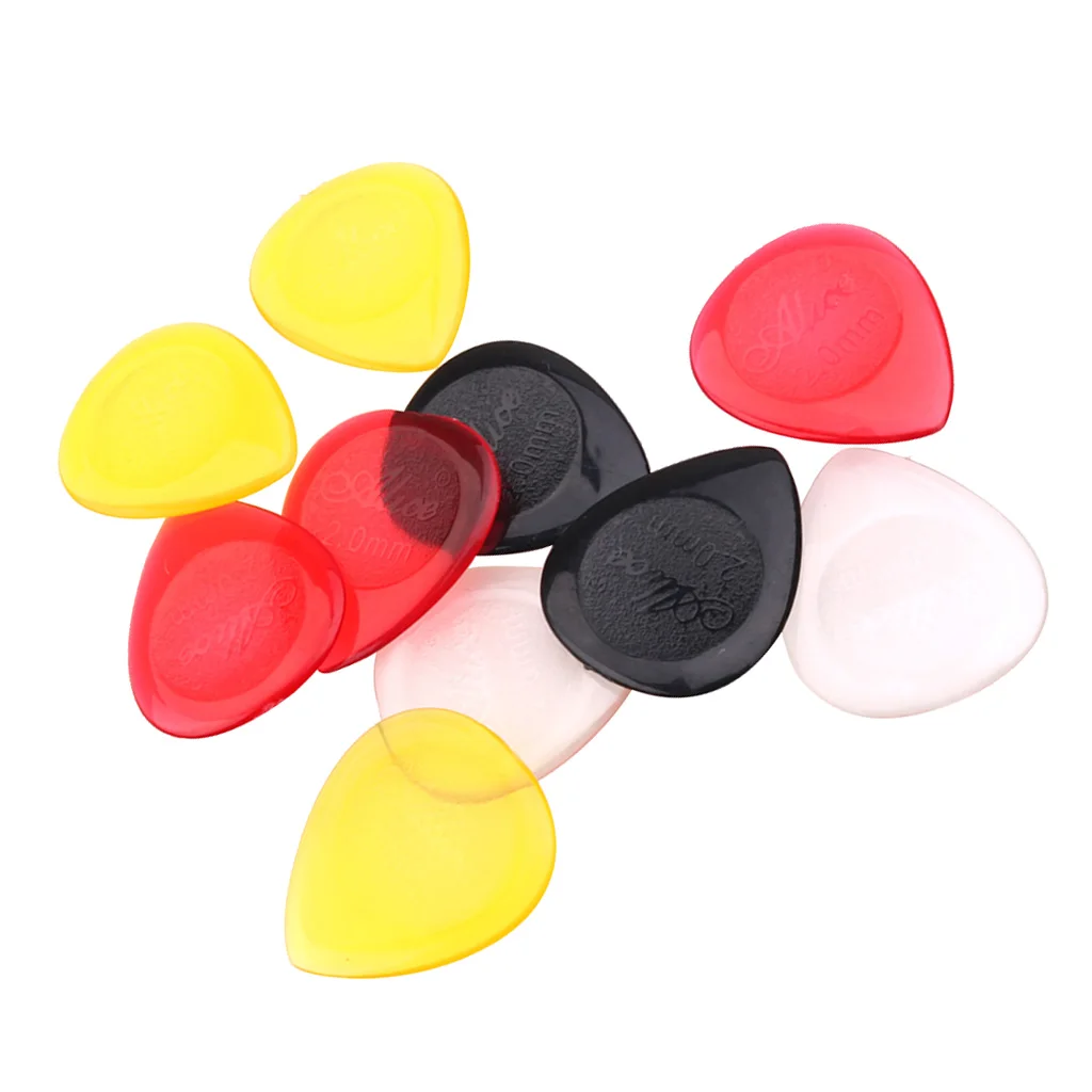 10 шт./упак. 2 0 мм Красочный прозрачный гитара Палочки медиаторы для бас-гитары |