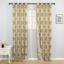 European Luxury Embroidered Curtains for Living Room Bedroom Beige Floral Window Curtain Custom White Tulle Curtain Blind Drapes (2)
