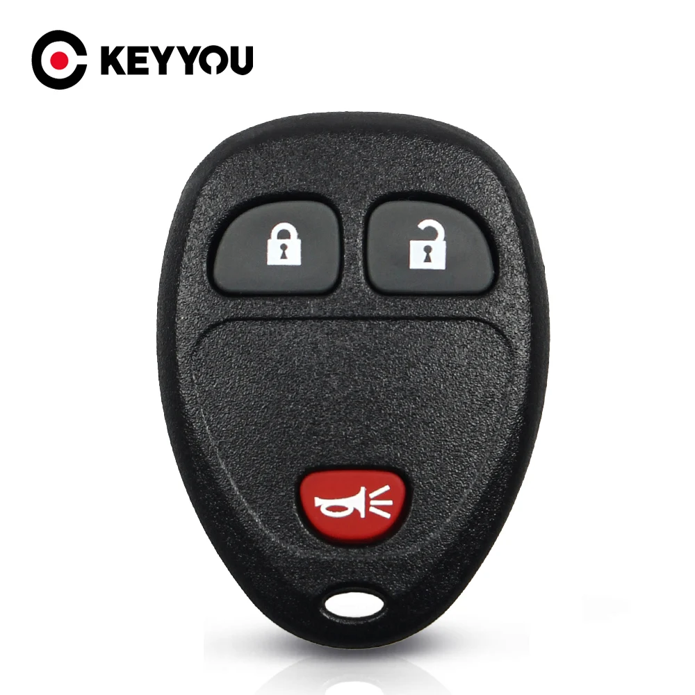 

KEYYOU 30pcs 3 Buttons No Chip Blank Remote 2+1 Panic Key Shell Case Cover For Buick Hummer H3 GMC For Chevrolet Colorado Isuzu
