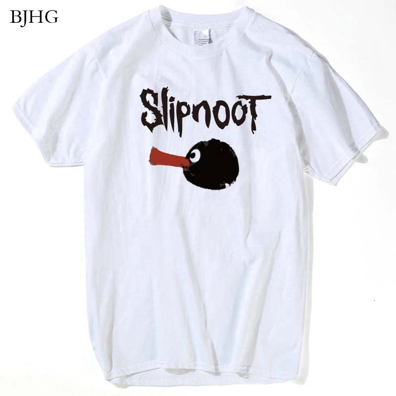 BJHG Slipknot Pingu футболки мужские с коротким рукавом хип-хоп рок футболка Панк Pentagrama