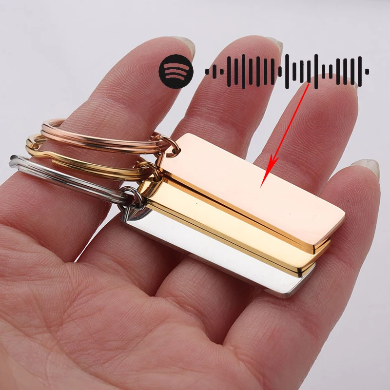 Изготовленные на заказ брелки музыка Spotify Scan брелок с кодом для женщин мужчин