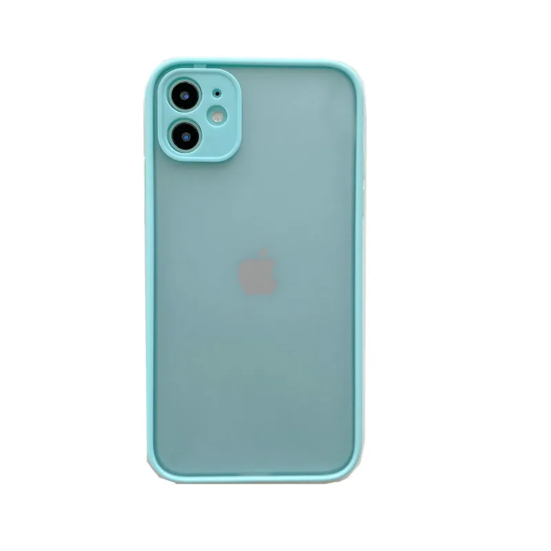 

Simple collision color frame mobile phone case for iPhone11 12Pro Max mini X XR XSMax 8 7 6PluS anti-drop protective back cover