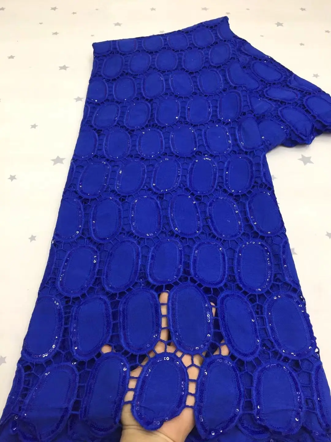 

royal blue French Guipure Lace Fabric 2021 High Quality Embroidery African Cord Lace Fabric For Nigerian Wedding Dress
