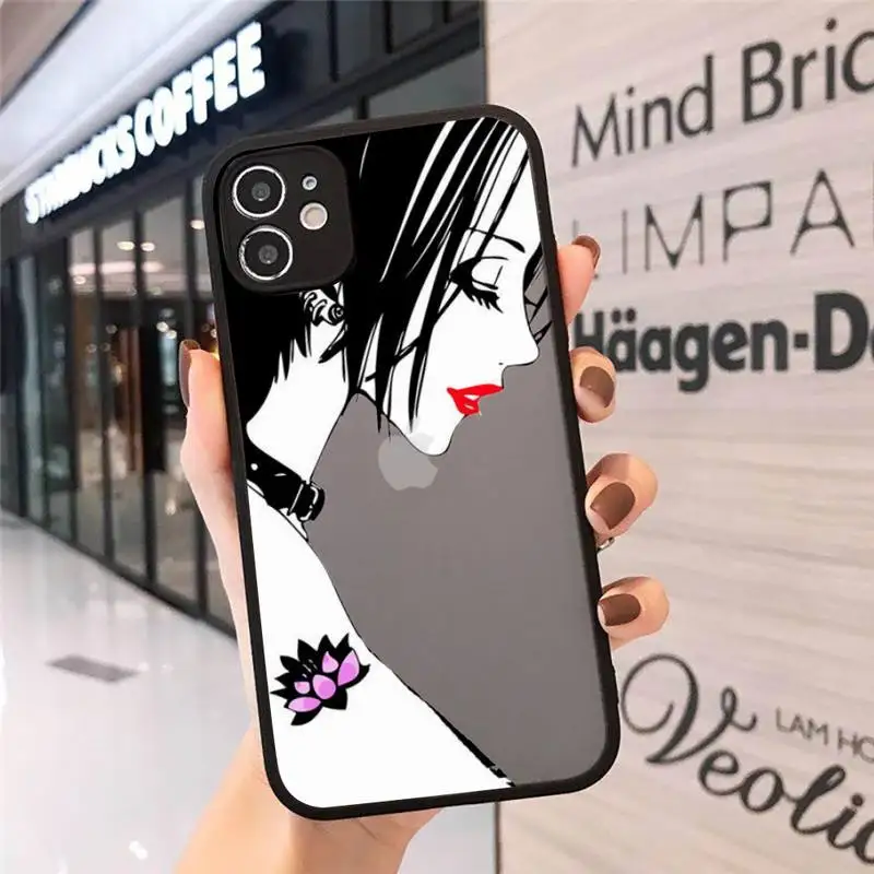 

Oosaki Nana cartoon anime Phone Case Matte Transparent for iPhone 7 8 11 12 s mini pro X XS XR MAX Plus cover funda