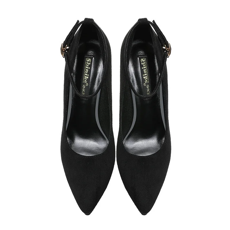 Размера плюс 34 39 на очень высоком каблуке Женская обувь Острый носок Женские