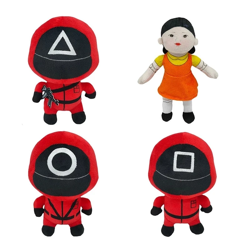 

Игра «кальмар», плюшевая игрушка, кавайная плюшевая игра кальмар, мягкая кукла, корейский Забавный мультяшный персонаж, игрушки на Хэллоуин...