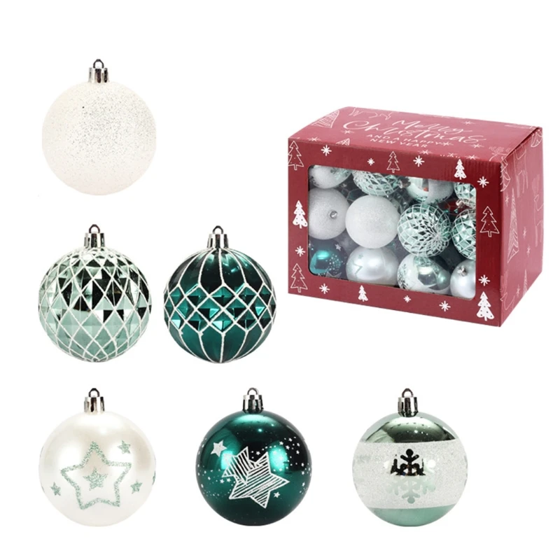 

36pcs Christmas Ball Ornaments Shatterproof Xmas Tree Balls Decorations for Tree Holiday Wedding Party Decor N1HF
