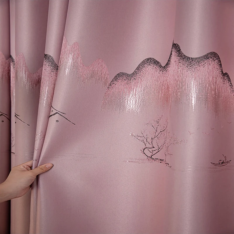 

Оконная занавеска в китайском стиле, жаккардовая, под заказ