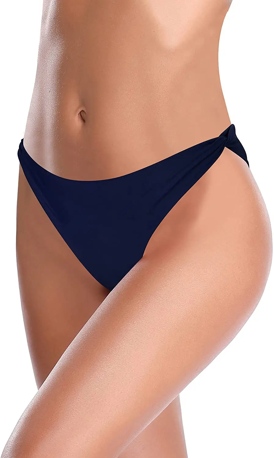 

SHEKINI Women's Swimsuit Panties Low Waisted Side Twist Bikini Bottom Solid Swimming Trunks 2021 Summer Beachwear Shorts Briefs