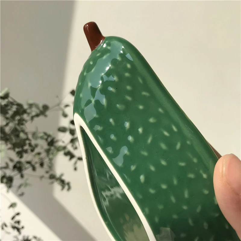 Красивая керамическая миска авокадо фруктовый узор закуска для десерта блюдо