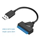 Медный + Корпус из АБС-пластика, 20 см, адаптер USB 2,0 на SATA 22Pin, медный провод с сердечником и ABS-кабель для 2,5-дюймового HDD SSD, совместим с Win 98