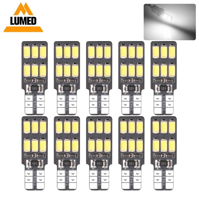

10 шт., W5W T10 светодиодсветодиодный лампы 5630 12-SMD 194 168, автомобильные внутренние карты, Купольные огни, парковочные светильники, лампы постоянн...