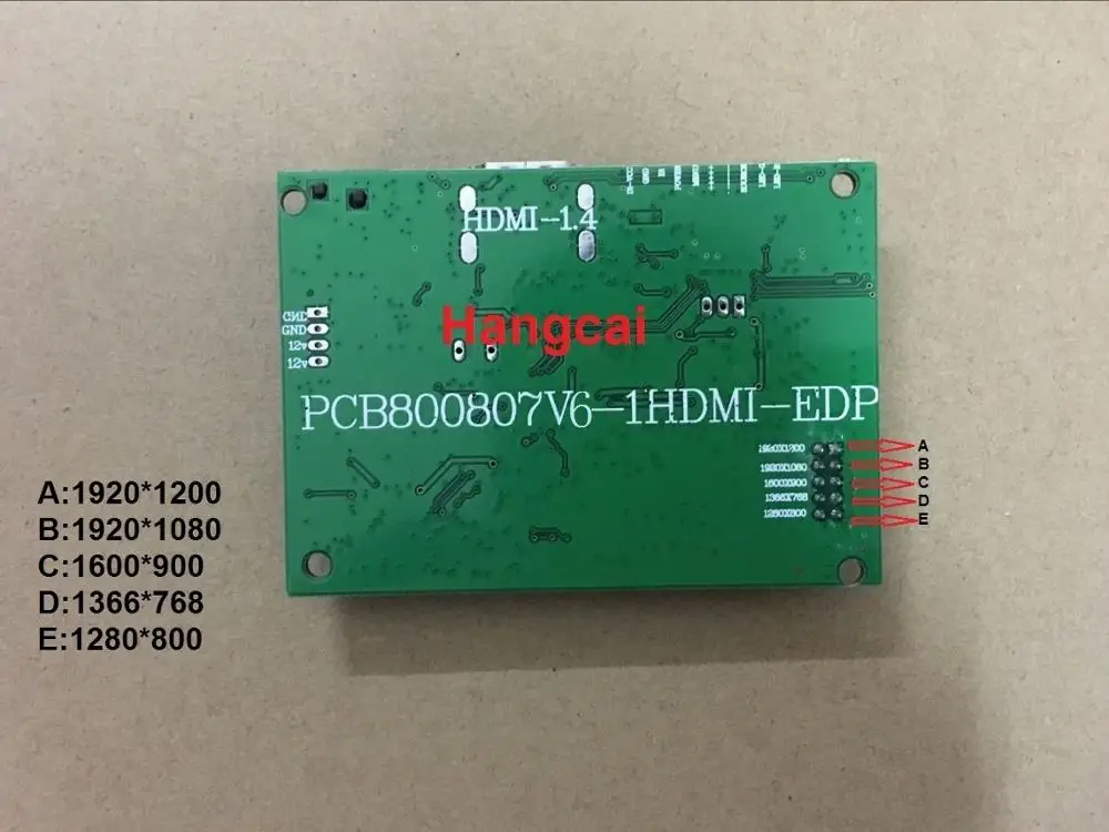 Плата драйвера 30PIN LCD PCB-800807V6 1HDMI EDP для разрешения экрана 1920*1200 1920*1080 1600*900 1366*768 30 pin
