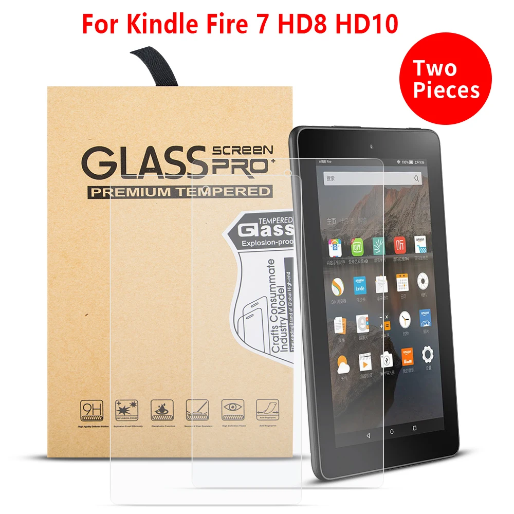 Ультрапрозрачная Защита экрана для Kindle Fire HD 7 8 10 2019 2018 2017 Закаленное стекло