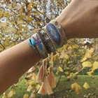 Женский браслет с бусинами BLUESTAR MIYUKI, модные браслеты ручной работы с кристаллами, шикарный браслет на руку с микрозакрепкой