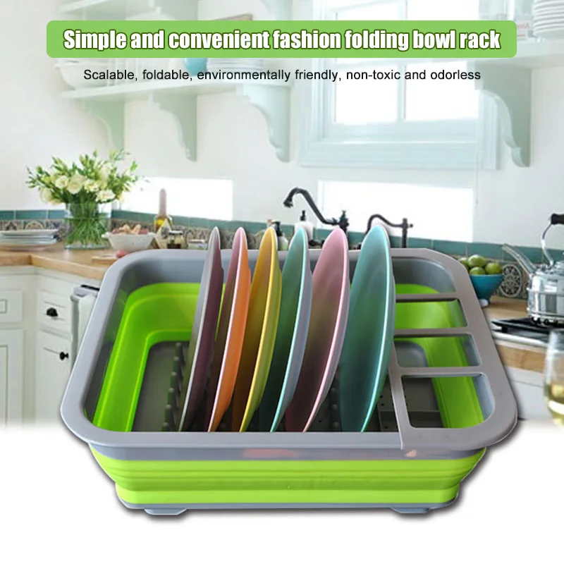 

Household kitchen storage basket vegetable basket foldable creative portable storage box folding rack tableware rack cup holder