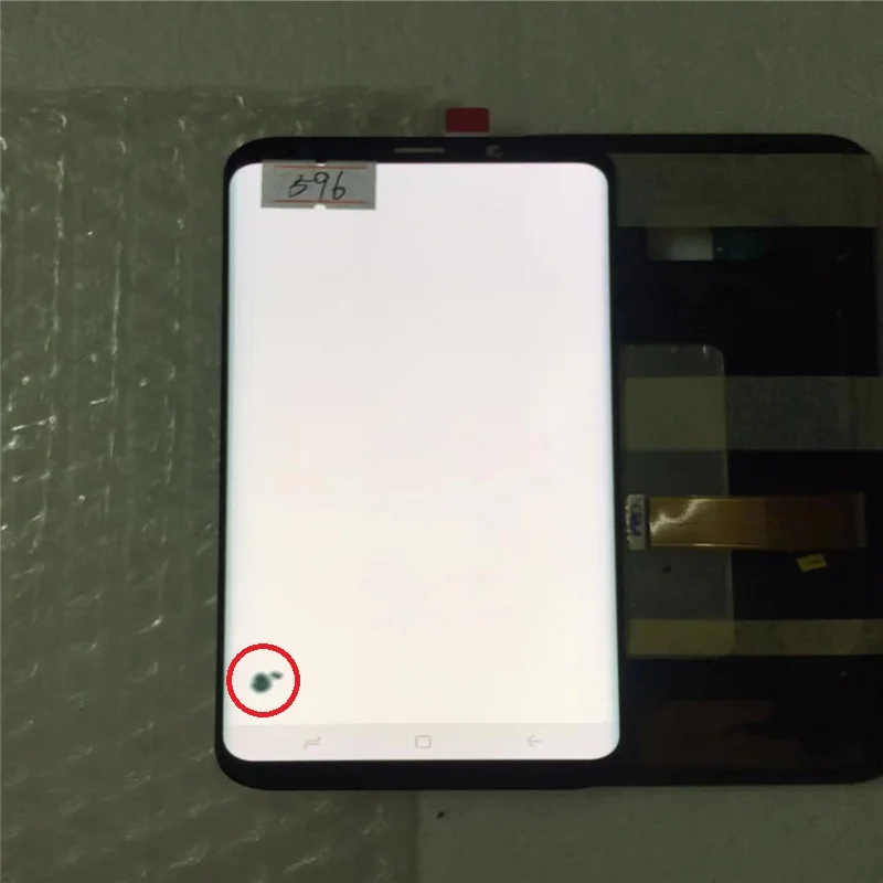 NO.596 ORIGINAL AMOLED LCD for SAMSUNG Galaxy Display S8+ Plus G955U G955F Touch Screen Digitizer With Black Dot - Цвет: NO.596