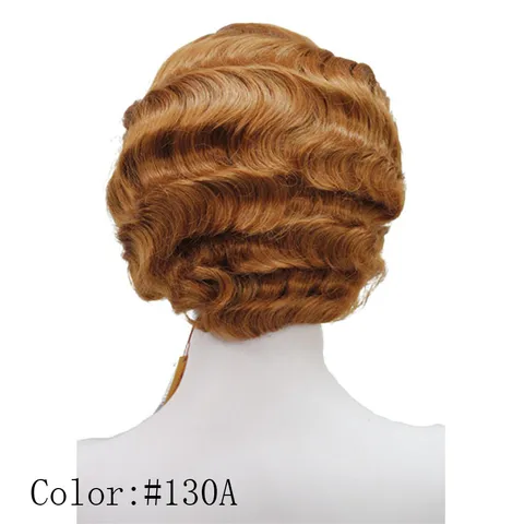 Парик женский короткий из синтетических волос Aimolee, волнистый, в стиле ретро, 1920-х годов, для косплея