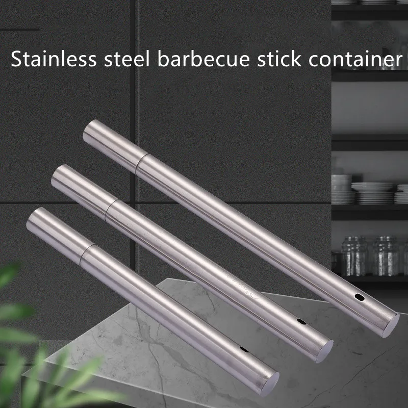 

Stainless steel barbecue stick barrel stick barrel steel drill box barbecue appliance weber grill accessories BBQ barbecue