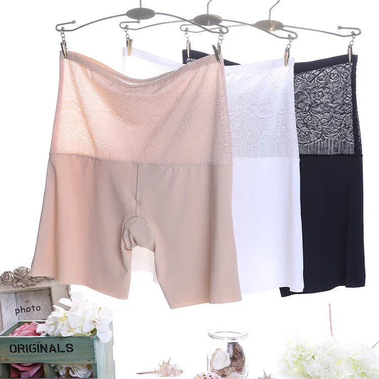 Шорты женские кружевные с высокой талией Бесшовные Дышащие Короткие штаны из