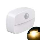 Беспроводная ночная лампа с датчиком движения, светодиодные ночники на батарейках, маленькие ночные светильники для комнаты, коридора, чулана, легкая установка