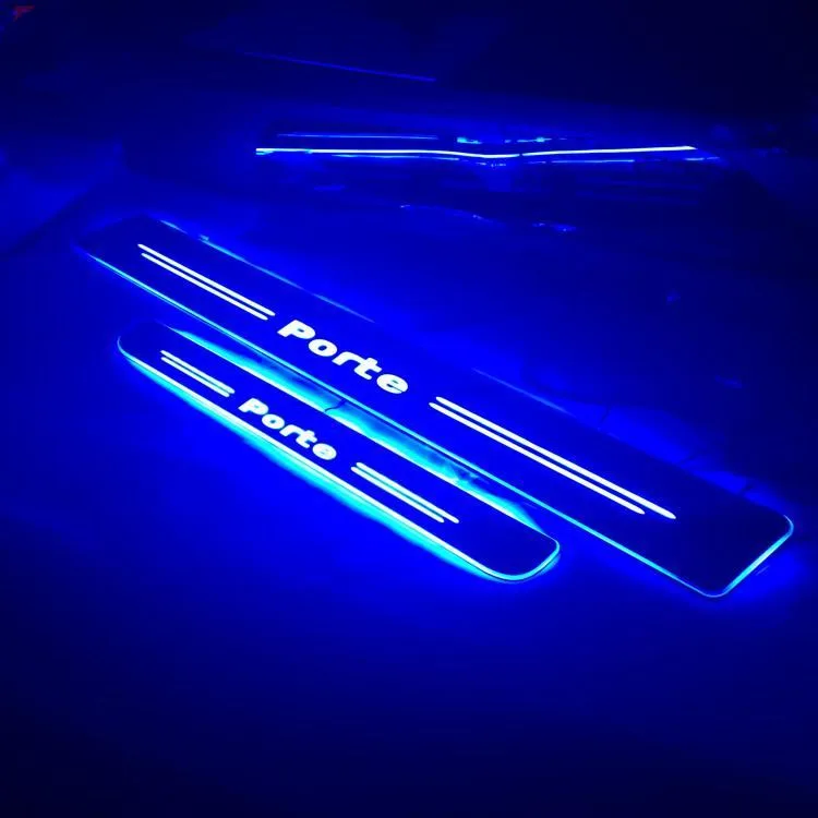 Rqxr Led перемещение двери Накладка для Toyota Spadeporte динамический порога пластина