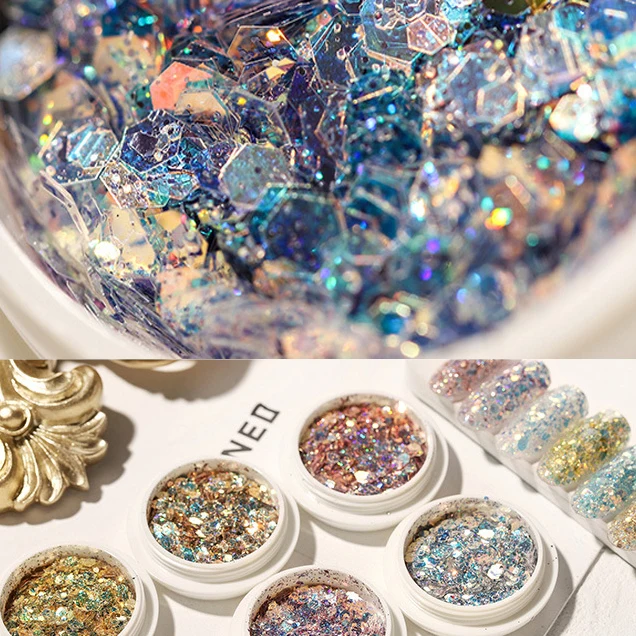 1 набор блестящий порошок для дизайна ногтей | Красота и здоровье