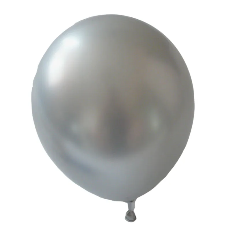 12inch metal silver 10 шт. 18 дюймов металлический шар с сердечками из фольги 12 дюймов мульти латексный гелиевый металлический шар на день рождения Свадебные украшения - Цвет: 12inch metal silver