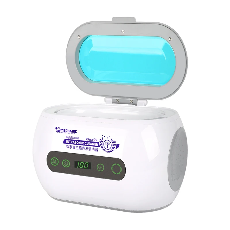 

Mechanic 600ml Vaccum Ultrasonic Cleaner Heating Jewelry Toothbrush Watches Eyeglasses Shaver Phone Touch Glass Lens Timer Bath