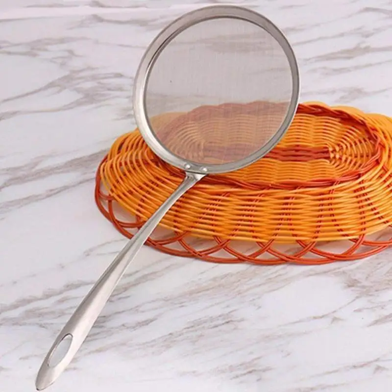 

1pcs Steel Hot Pot Filter Soup Skimmer Spoon Mesh Percolator Fat Oil Grease Skim Strainer Foam O7u0