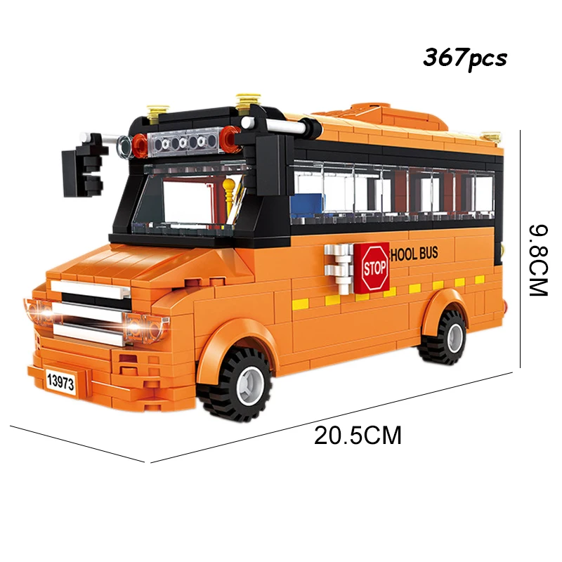 

Double Decker Bus City Technic Building Blocks Designer for Children School Vehicle Friends Traffic Bricks Kids Toys Boys Gifts